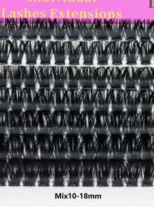 14 Pacotes de Cílios Postiços Esparsos Agrupados em Acabamento Fosco Preto, Comprimentos Mistos de 40D, 60D, 80D, 100D e Variando de 10mm a 18mm, Cílios DIY que Podem Ser Auto-Aplicados, Agrupamentos de Cílios, Cílios Individuais, Cílios, Cílios Falsos