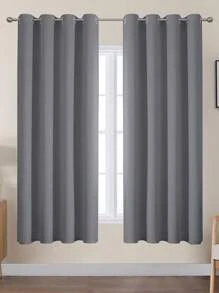 Estelar Textiler 2 件灰色遮光窗帘卧室遮光窗帘隔热窗帘，适用于客厅窗户。 - 灰色 - 查看 19