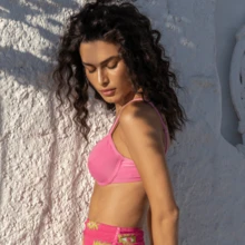 Women Bikini Tops - 玫紅色 - 查看 3