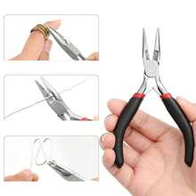1/2pcs Needle Nose Pliers, Long Nose Craft Pliers, Needle Nose Pliers, Jewelry Making, Tools For Men - Black - View 1