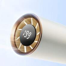1入組SOTHING可充電3600mAh 10w攜帶式手持風扇，電池壽命可達5小時，199档速度設定，數碼顯示，便攜設計 - 杏色 - 查看 2