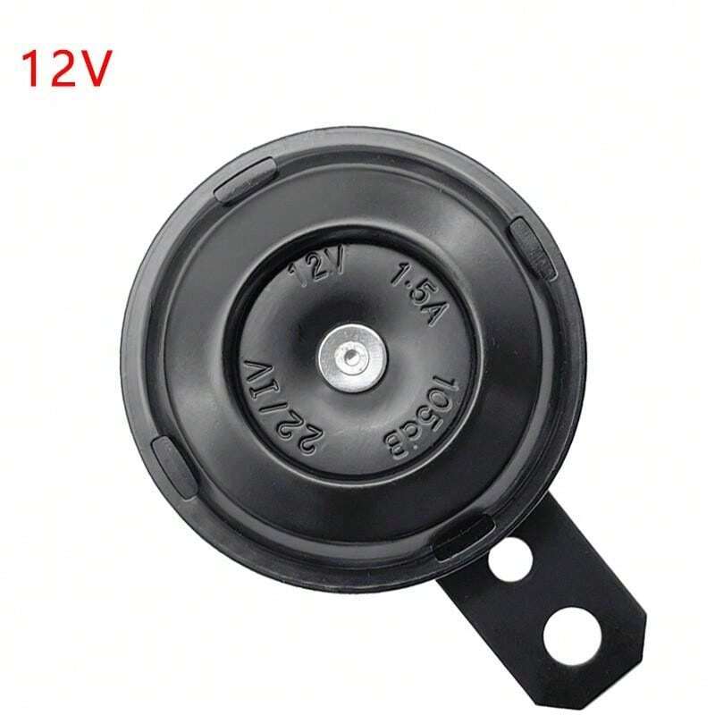 1pc 12v Motorcycle Electric Horn Motorbike Loud Horn Black 105db