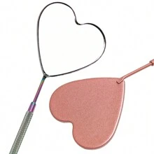 1 pieza Espejo para sostener en la mano con asistencia para pestañas como herramienta para la belleza con antideslizante, antivaho e inspección para el injerto de pestañas, en forma de corazón - Multicolor - Ver 2