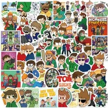 52PCS Eddsworld Stickers Game Stickers Game Stickers Eddsworld Merch Cartoon Stickers Funny Animal Stickers Stickers For Water Bottle, Hydroflask, Guitar, Luggage, Phone, Case, Laptop, Skateboard, Gift - Multicolor - View 1