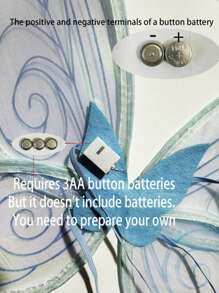 3pcs Lighting Fairy Butterfly Wings Party Stage Performance Photography Costume Props Ideal Choice For Gifts (Without Batteries) Halloween