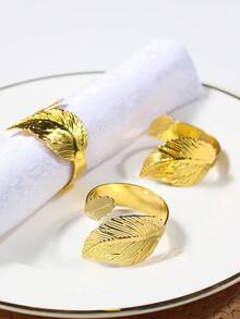 6入組優雅金屬餐巾環（銀杏葉、花卉、蜻蜓、葉子），適用於生日、婚禮、感恩節、聖誕節、復活節、萬聖節、宴會、自助餐桌的裝飾 - 彩色 - 查看 41