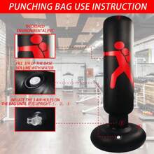 1 Pc Standing Punching Bag For Adults: 63" Freestanding Boxing Bag Inflatable Kickboxing Training Equipment Bags For Men Training MMA Muay Thai Fitness - Multicolor - View 9