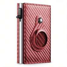 Men Malist Premium Carbon Fiber Blocking Automatic Pop-Up PU Leather Wallet Compatible With AirTag - Secure Side Access With Stylish Money Clip And Ultra-Slim Cash Pocket - For Birthday Gift Anniversary On Valentine Day For College Student School Student Male Men Dad Case Men's Teacher Gift For Boyfriend Husband Gifts Uncle Gifts For Brothers Man Gift Ideals Gift Bag Present Gifts For Teachers Men Gift Father Gifts Card Holder Wallet Business Card Holder Credit Card Holder For Men Mini Wallet Card Wallet Rfid Wallet - Multicolor - View 14