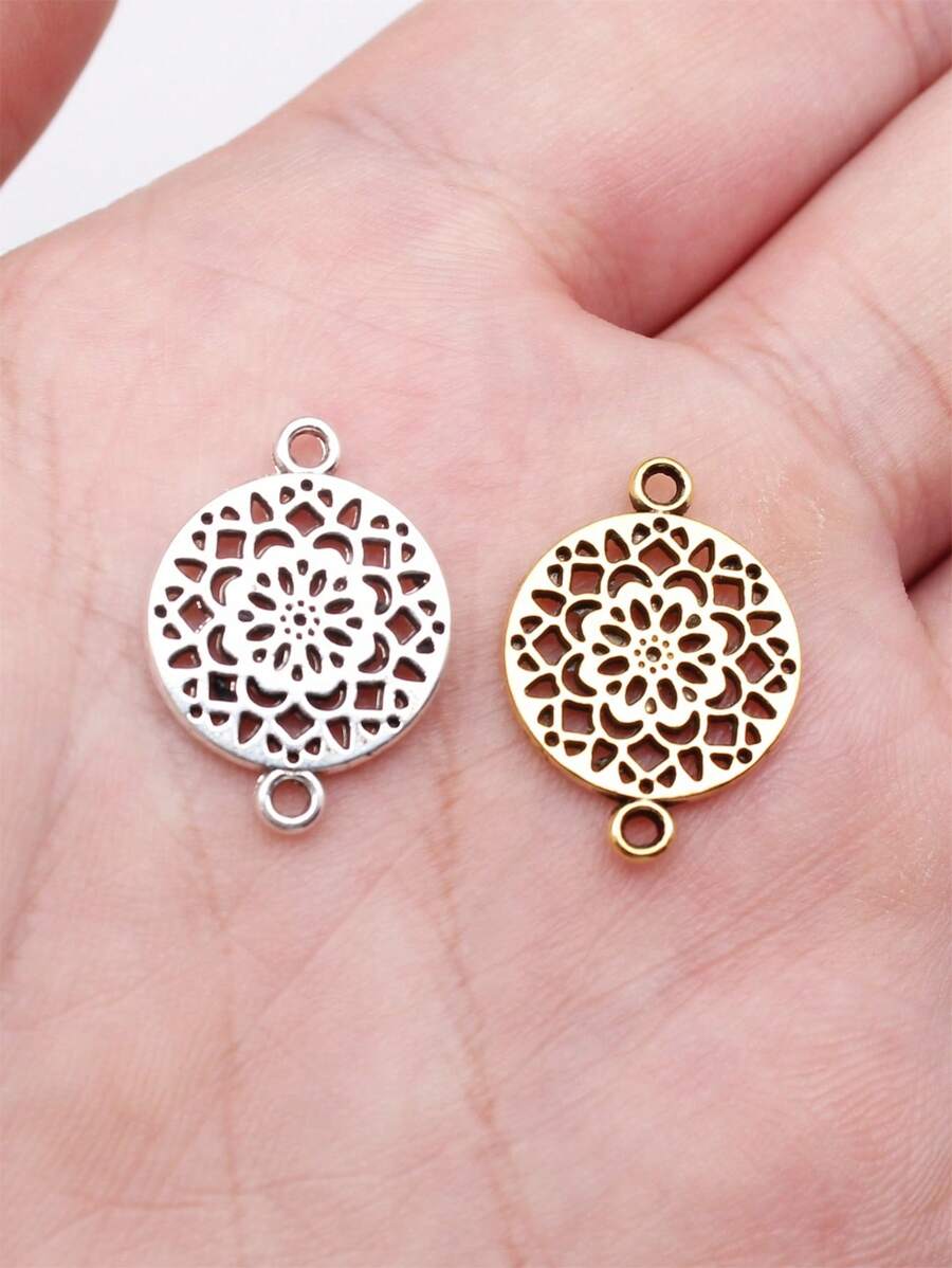 20pcs 14x20mm(0.55x0.79inch) Flower Connector Charms For DIY Necklace, Bracelet, Earring Jewelry Making Valentines - Flower Piece Connector - View 1