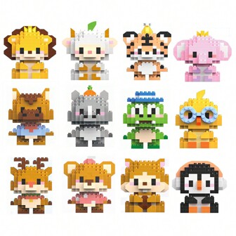 1pc Lucky Animal Building Block Puzzles - Assemble, Decompress And Enhance Hands-On Skills - Perfect For Birthday Gifts And Desk Decor For Home Or Office Decor. The Perfect Holiday Gift. Room Decoration