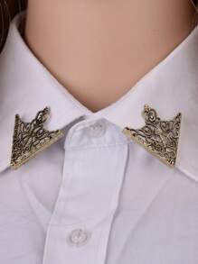 2 pièces Épingles vintage creuses en forme de col en V unisexe, accessoire de mode convenant pour un port quotidien et les fêtes
