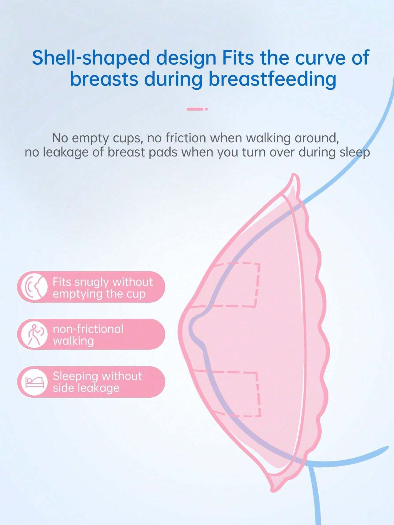 Disposable Nursing Pads 50PCS Matern' Ella Absorbent Breast Pads Thin