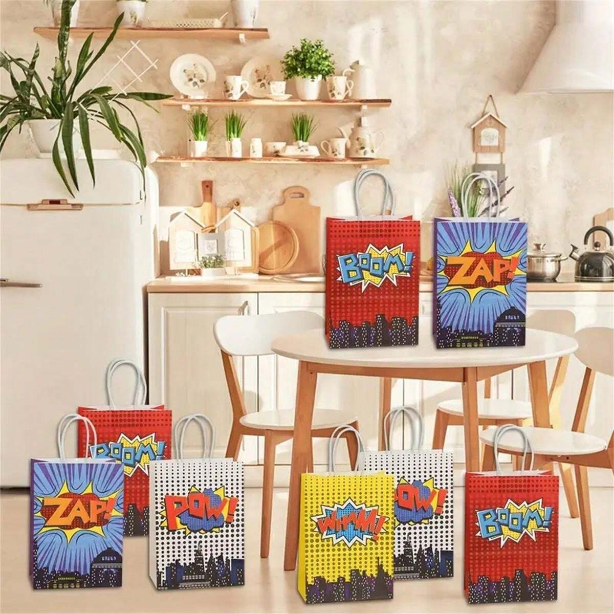 Sacchetto Regalo Sacchetti Di Carta Kraft Marrone Con Manico - 50 Pezzi 15x21x8 Cm Per Regali Sacchetti Carta Piccoli - Foto 8