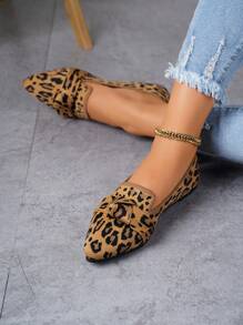 Mocasines planos elegantes de puntera puntiaguda, suela blanda y slip-on, de tallas grandes con contraste a rayas de colores y lazo, tallas del 36 al 43 (Aviso: las tallas corren grandes, se sugiere pedir 1 talla menos)