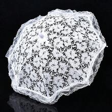 1pc European Style White Lace Wedding Umbrella Bride Umbrella Decoration Props For Wedding Photoshoots, Dancing, And Stage Performance - White - View 3