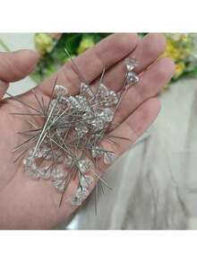 100 chiếc Ghim Bó Hoa Kim Cương Kích Thước Trung Bình (0.8*5.1 Cm / 0.3*2 Inch), Hoàn Hảo Cho May Cô Dâu, Trang Trí May Vá Và Bó Hoa Cưới - 100 chiếc kẹp hoa kim cương cỡ trung bình (0,8*5,1 cm/0,3*2 inch) - Xem 7