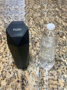 Press-Type Car Trash Can With Lid - 1pc, Mini Car Interior Accessory, Leak-Proof Trash Can, Multi-Purpose Storage Box And Organizer, Suitable For Car, Home, Office. Trash Bags Are Not Included And Need To Be Purchased Separately.