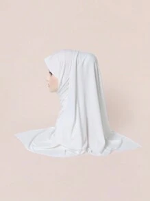 1pc Solid Color Modal Long Scarf Women Hijab, Classic All-Match Versatile Plain Headscarf - Multicolor - View 13