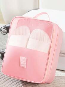 Outdoor Traveling Thick Layered Dust-Proof Portable 3-Compartment Shoe Storage Bag, Convenient Carry - Multicolor - View 14