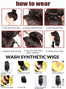 Black Curly Ponytail Hair Extensions 20-30 Inch Synthetic Drawstring Ponytail Heat Resistant Extensions For Women Party Daily Use - Black - View 7