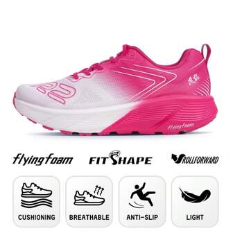  1 Pair Women's R2 Cushioned Breathable Running Shoes, Lace-Up, Soft Sole Shock-Absorbing, Suitable For Exercise, Jumping, Spring/Summer