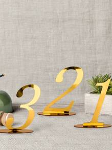 1pc Acrylic Wedding Party Table Number Sign For Restaurant Seating, DIY Decoration Best Gifts, Wedding Decor, Home Decor, Room Decor Party Favors Bride Birthday Decorations Party Decorations Bachelorette - Gold - View 5
