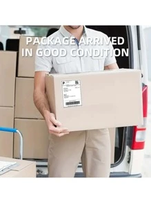 500/1000 Sheets Of 4''x6'' Thermal Label Paper, White Shipping Labels, For Thermal Label Printers, Logistics Labels 100x150mm, 100 Labels Per Stack - White - View 7