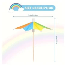 50pcs Umbrellas Cocktail Umbrella Beverage Selection Octagonal Star Paper Umbrella Cupcake Decoration Handmade Cocktail Parasol Sticks Gifts For Summer Beach Pool Parties Decoration,Christmas