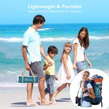 COMMOUDS Beach Tent Sun Shelter, UPF50+ Beach Canopy, Portable & Easy Set-Up Summer Beach Canopy With Storage Bags (3-10 People) - Silver - View 5