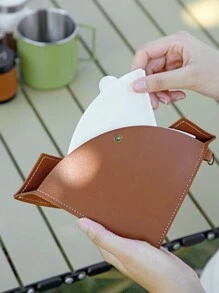 1 Peça Filtro de Café em Formato de Mão, Bolsa Suspensa Impermeável e à Prova de Poeira para Camping, Armazenamento de Papel Filtro, Material Escolar para Volta às Aulas