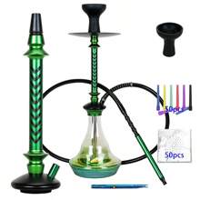 1pc 58cm/22.83inch Aluminum Alloy Hollow Hookah Shisha Pipe With All Accessories - one-size - View 13