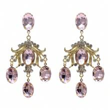1 par de aretes de cristal sintético con borlas de moda, adecuados como accesorios para mujeres en todas las estaciones - 8 - Ver 13