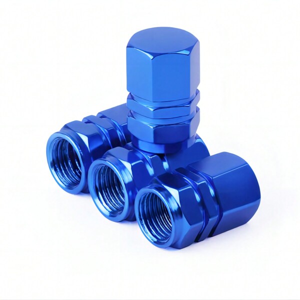 4pcs Metal Tire Valve Stem Caps