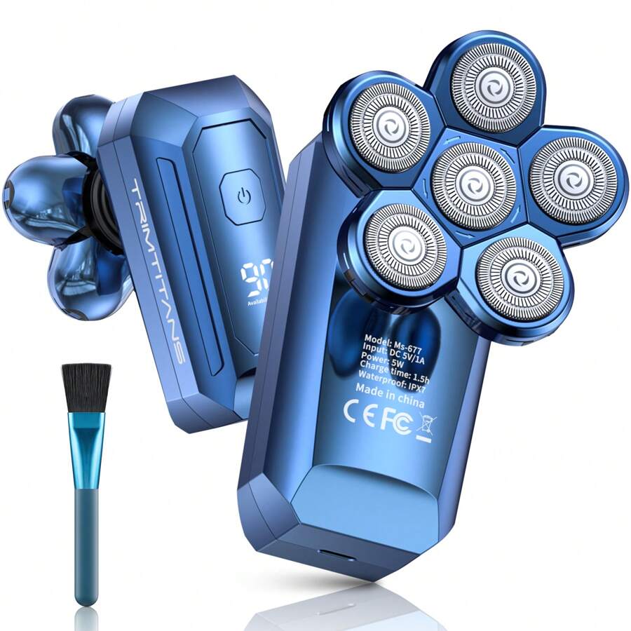 Head shavers for bald men 6d detachable mens head shaver wet dry