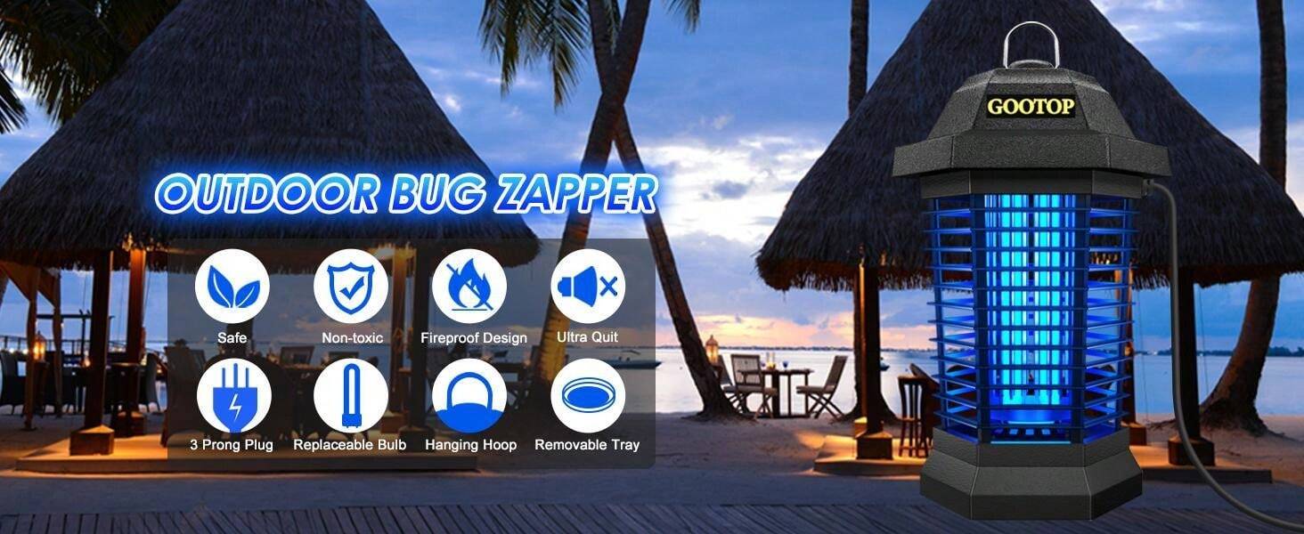 GOOTOP Remote Control Bug Zapper Outdoor Electric, Mosquito Zapper, Fly