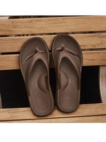 Women's Fashion Thong Sandals, Non-Slip Solid Color Flip Flops, Beach & Vacation Slippers