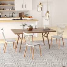 HOMCOM Kitchen Chairs - Xám - Xem 1