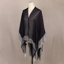 Women Summer Poncho Large Long Lightweight Modal Shawl Wrap - Multicolor - View 11