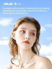 ASUS ASus Wireless Earphones With Mic Charging Bay Headset White Earbuds Long Battery Stereo On-Ear Headphones Touch For IOS/Apple/ Gifts