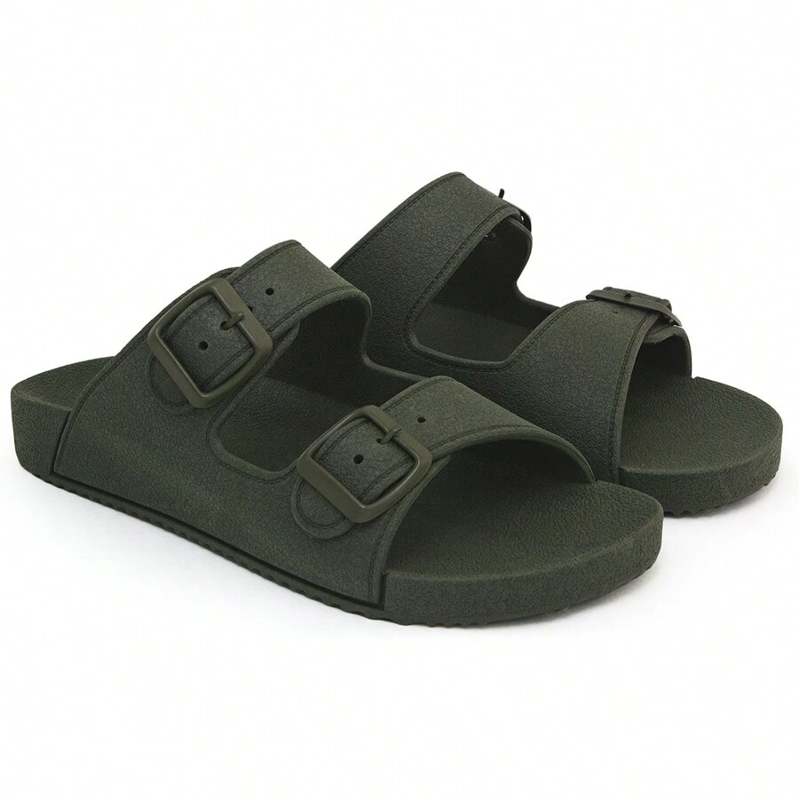 Women Flat Sandals - 墨綠色 - 查看 1