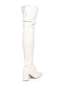 Domidona Women Over-The-Knee Boots - 白色 - 查看 4