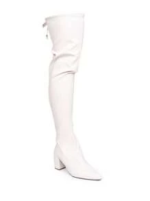 Domidona Women Over-The-Knee Boots - 白色 - 查看 2