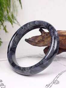 Pulsera brazalete de jade popular, nuevo regalo de joyería de moda para mujeres (¡La superficie de jade natural puede tener manchas minerales o impurezas, lo cual es un fenómeno normal!)