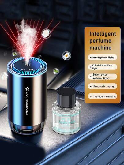 1 Stück Auto Duftdiffuser, intelligenter Auto Aromatherapie Diffuser mit Stimmungslicht, Auto Duft Dekoration