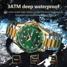 POEDAGAR Top Brand Luxury Quartz Male Wristwatch Waterproof Luminous Date Week Watch For Men Stainless Steel Sport Men's Watches - Multicolor - View 4