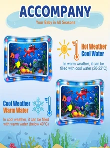 1 件充气俯卧时间优质水垫，婴幼儿完美趣味游戏活动中心，刺激宝宝成长的复活节礼物，婴儿洗澡婴儿洗澡装饰圣诞节复活节万圣节礼物男婴玩具