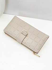 MINGYOU Fang Huangzhi Cataramă rafinată Fermoar PU pentru femei Suport card multifuncțional de mare capacitate Dulce și drăguț Moda tânără Simplu ușor de transportat pentru femei Portofel Poșetă Portofel Portofel lung