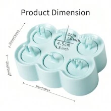 1pc Children's Pink Silicone Ice Cream Mold, Mini Ice Mold For Homemade Ice Cream, Ice Cubes And Popsicles, Home Use - Pink - View 4