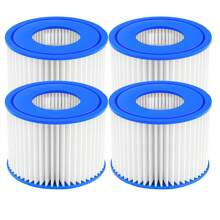 4 Packs Type VI Spa And Hot Tub Filter Replacement Cartridge - For Coleman SaluSpa 90352E, 58323E, 58323 Swimming Pool Filter Pump, Bestway Filter, Lay-Z Spa, Intex,Spa Filter Replacement Size 4.1 X 3.1 Inches