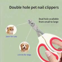 1 pièce Coupe-ongles pour chat et chien de compagnie avec meuleuse d'ongles en acier inoxydable, ciseaux de toilettage pour animaux de compagnie, coupe-ongles pour animaux de compagnie, fournitures pour ongles d'animaux de compagnie, couleur aléatoire